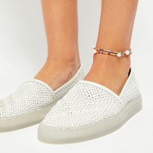 FREE PEOPLE Santorini woven slip on shoes size 40